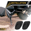 Universal Motorcycle Kickstand Pad 3.54x2.36in Support Plate Black