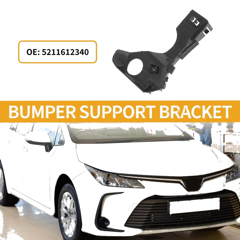 Toyota Corolla (2002-2007) 1 Pc Black LH Front Bumper Support Bracket