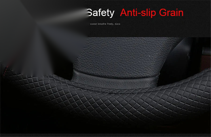 Universal Models 15" PU Leather Nonslip Car Steering Wheel Cover