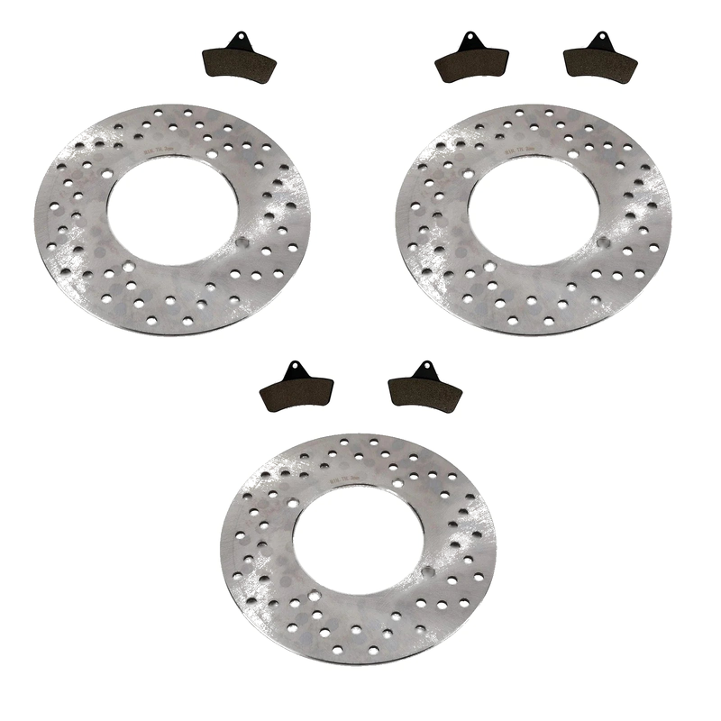 Arctic Cat Bearcat 454 Brake Rotors & Semi-Metallic Pads / Front & Rear /