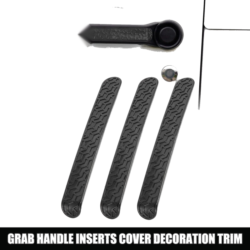 Jeep Wrangler JK Door Grab Handle Inserts Cover Trim Kit (2007-2018)