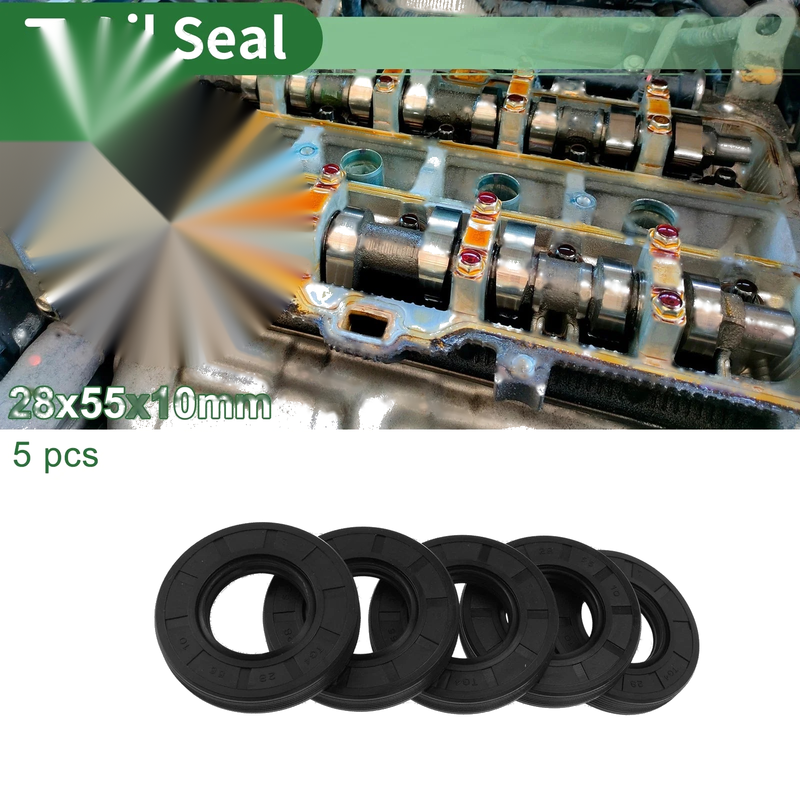 Oil Seal Rotary Shaft Seal NBR Rubber 28x55x10mm Black