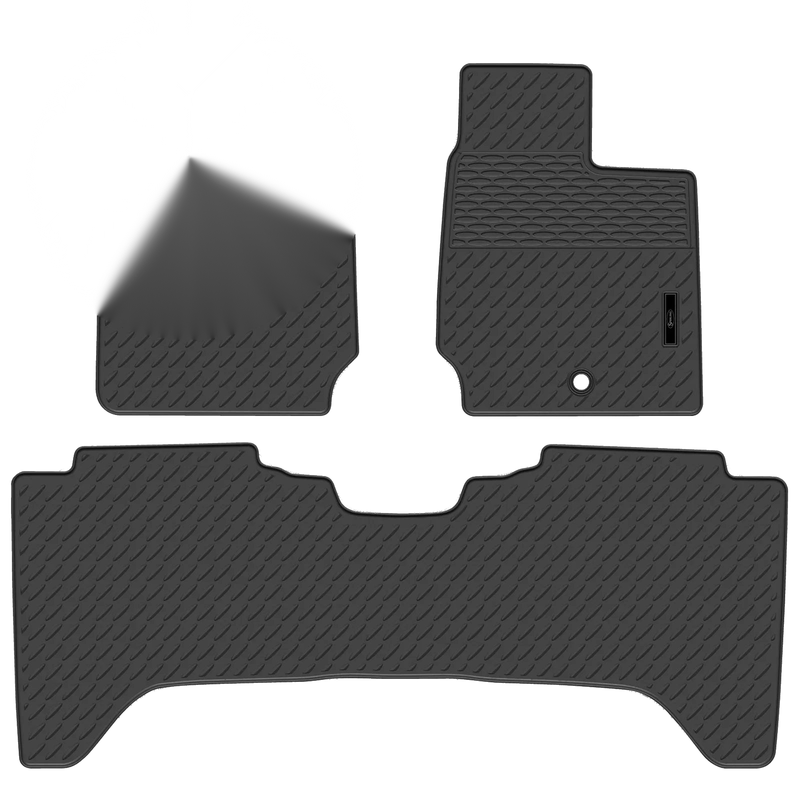 Mazda BT-50 B19 B30 Dual Cab Front & Rear Floor Mats Rubber Black