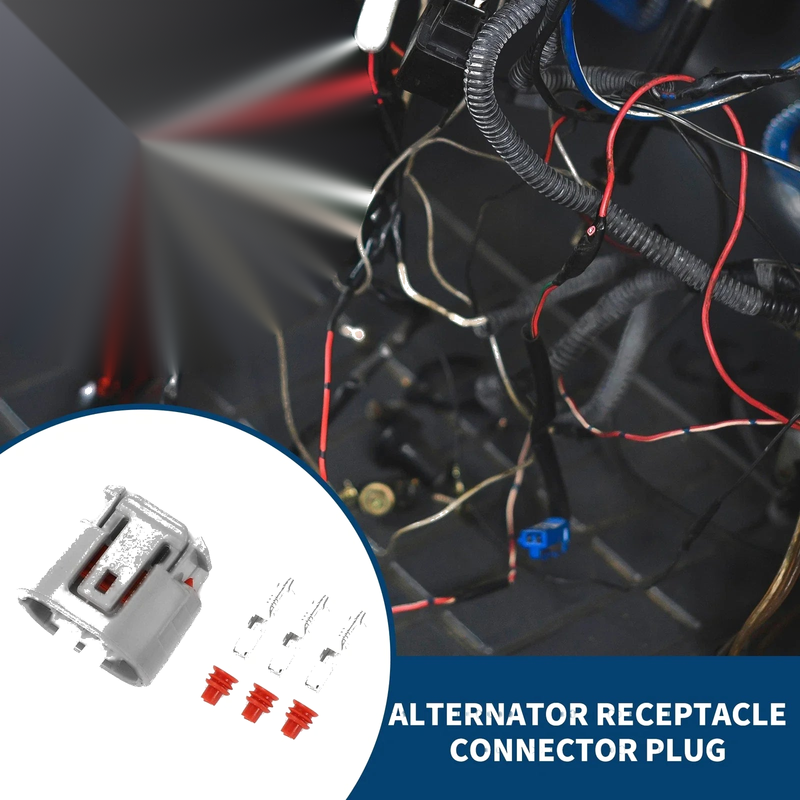 Toyota 1 Set 3 Pin Alternator Receptacle Connector Plug Female Wire Terminal
