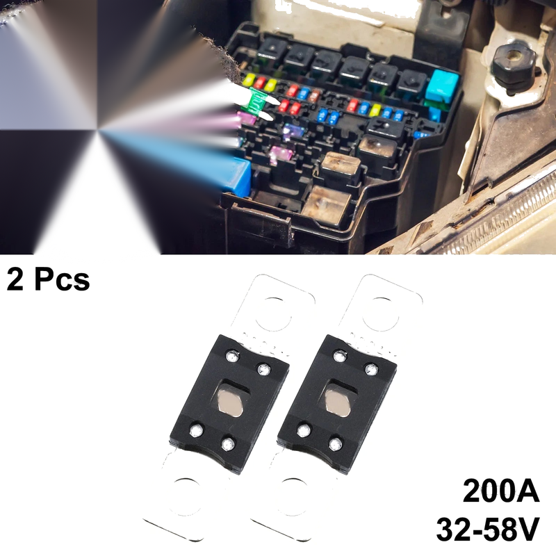 Automotive Truck Motorcycle Boat Audio CDs Fuses Holder 2 x 200A 32V Fuse