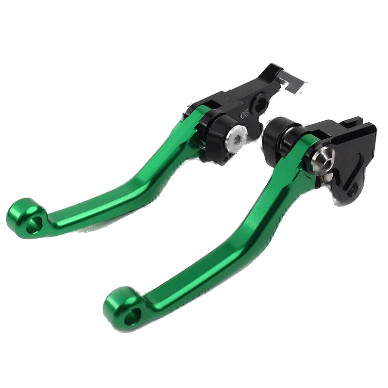Honda XR250 XR400 Green CNC Pivot Brake Clutch Levers (1995-2007)