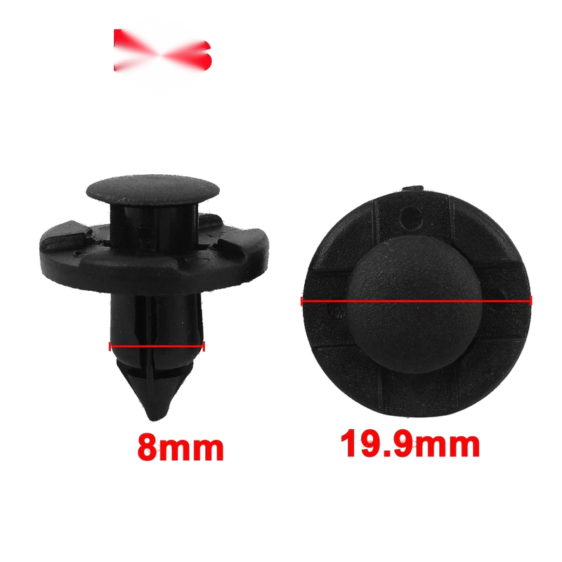 Nissan 50 Pcs Black Door Trim Rivets