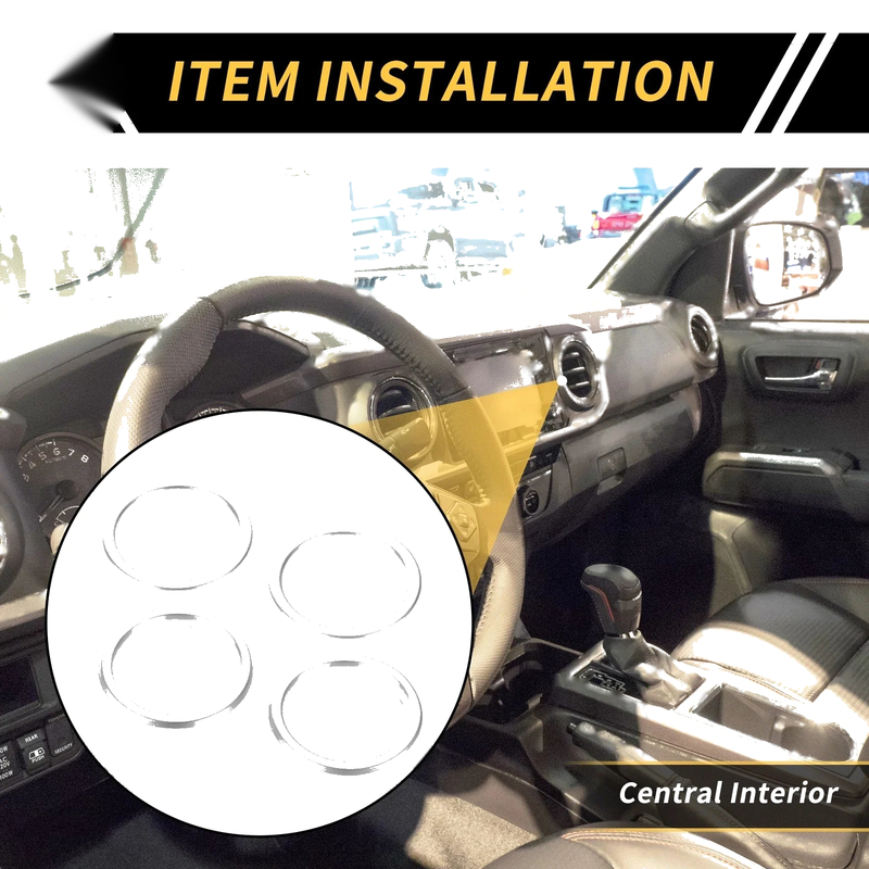 Jeep Wrangler JL JLU (2018-2020) - 4 Pcs AC Vent Dashboard Decor Rings