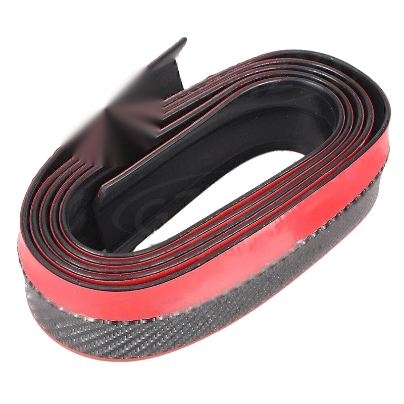 Car Carbon Fiber Front & Rear Lip Splitter Body Spoiler w/ Adhesive