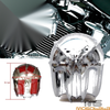 Harley Dyna Softail Touring Bike Skull Cowbell Horn Cover (1992-2013)