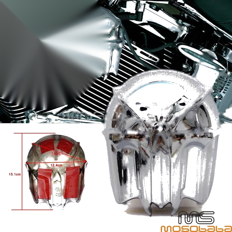 Harley Dyna Softail Touring Bike Skull Cowbell Horn Cover (1992-2013)