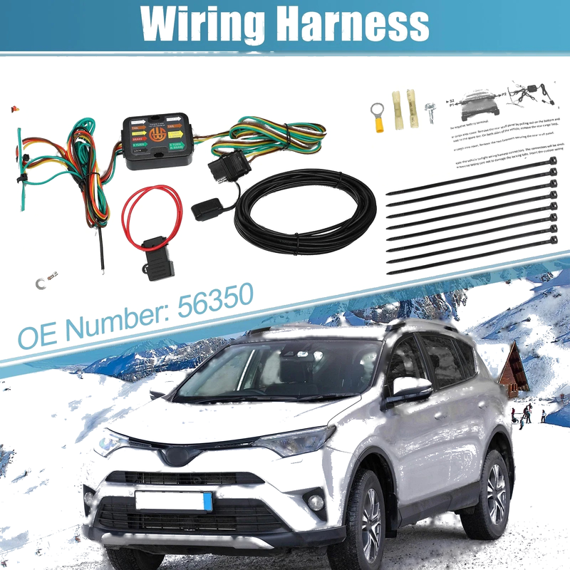 Toyota Avalon RAV4 4-Pin Trailer Wiring Harness / 1 Set (2013–2018)