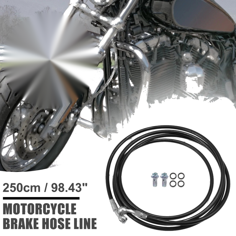 Bike Brake Hose 250cm Black Hydraulic Brake Line Oil Pipe