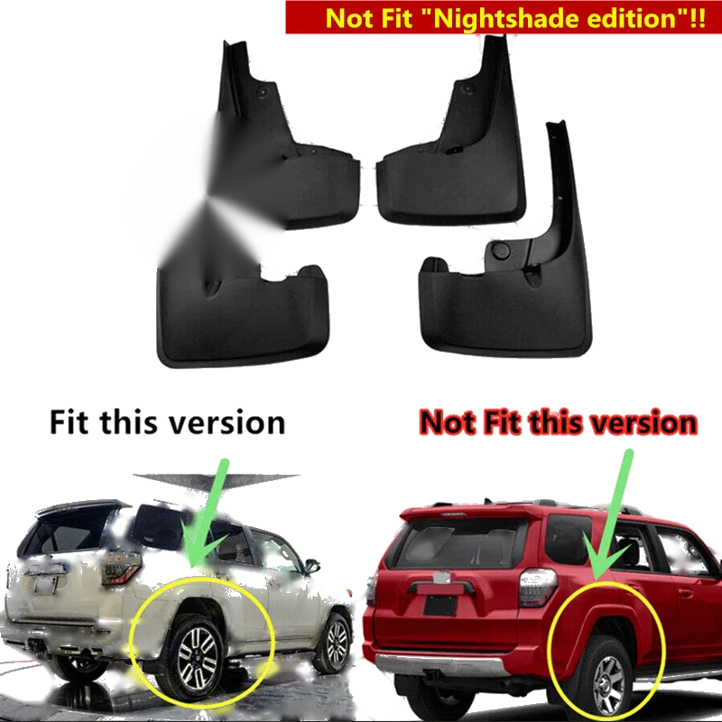 Toyota 4Runner 4 x Front Rear Splash Fender Guards Mud Flaps (2010–2021)