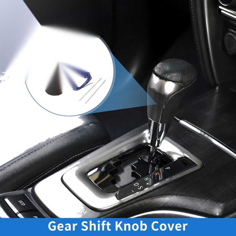 Toyota Camry Black Blue Faux Leather Gear Shift Knob Cover (2018-2023)