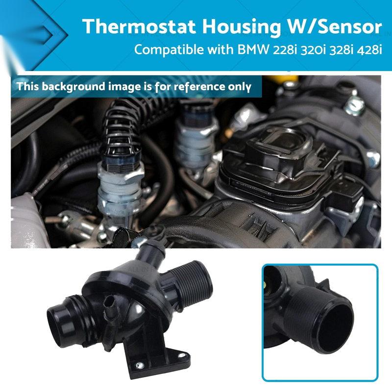 BMW 320i 328i 428i 228i Thermostat Housing w/Sensor (2012-2019)