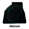 BMW 2 Series F22 Coupe 2014-2021 Green Trim AutoWin Black Floor Mats