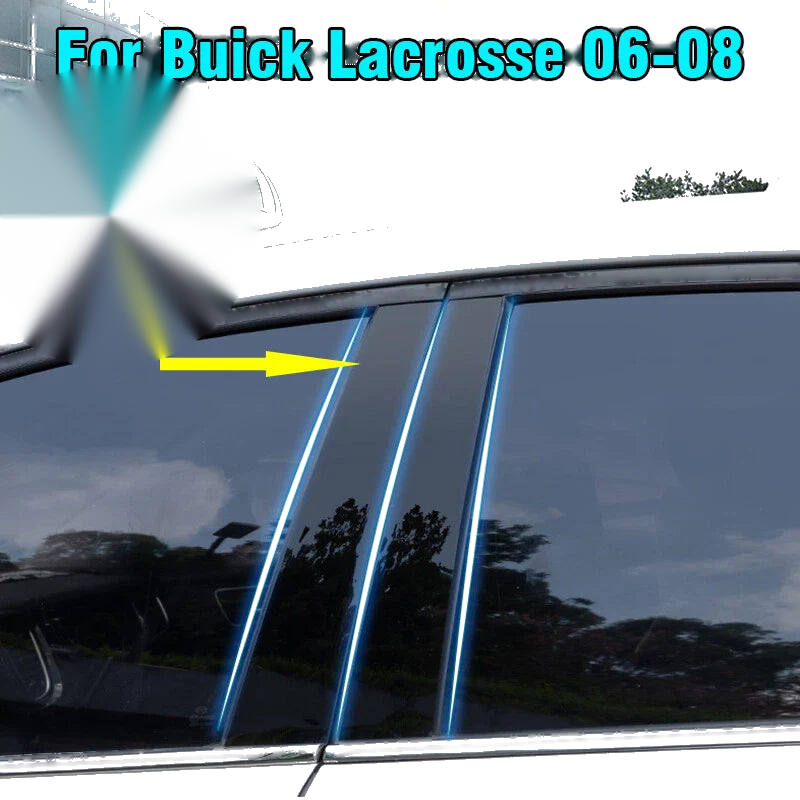 Buick Lacrosse 6 x Window Pillar Posts Door Trim Cover (2006–2008)