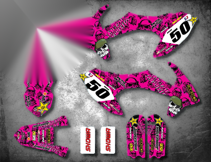 KTM 65 SX Metal Pink Style Graphics Kit Stickers (2016-2018)