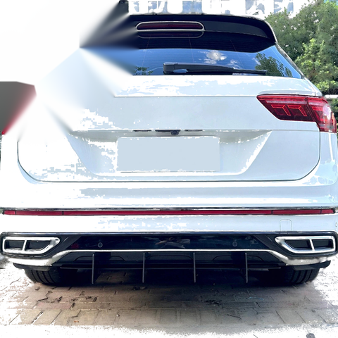 VW Tiguan RLine MK2 (2021-2023) Black Rear Bumper Diffuser Lip