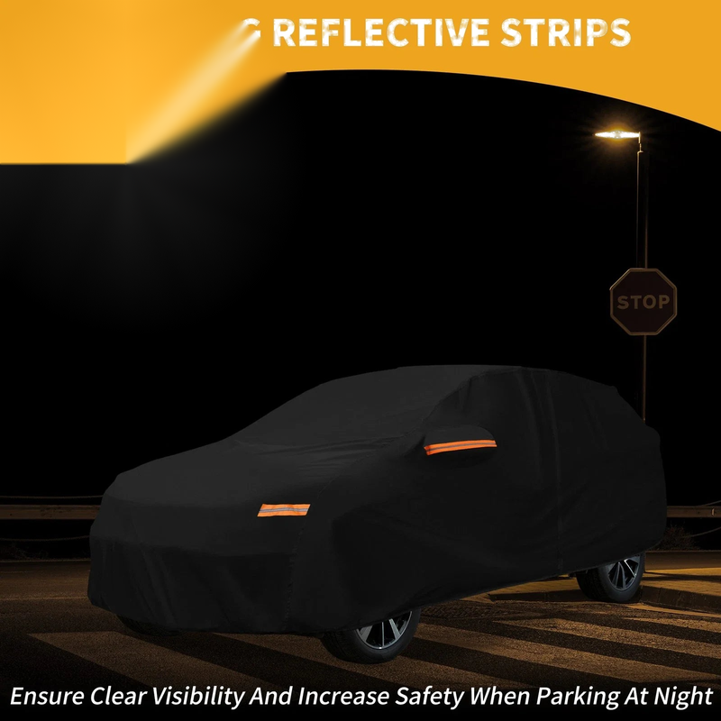 Ford Mustang Mach E Black 190T-PU with Zipper Car Cover (2021-2023)