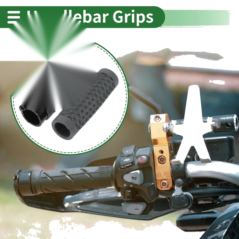 Motorcycle Handlebar Grips / 25mm / Grips TPU Dark Gray