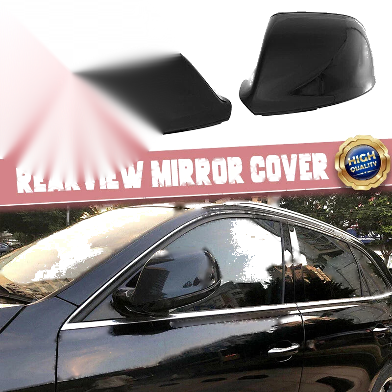 Audi Q5 SQ5 Q7 2 x Glossy Black Side Mirror Covers (2008-2017)