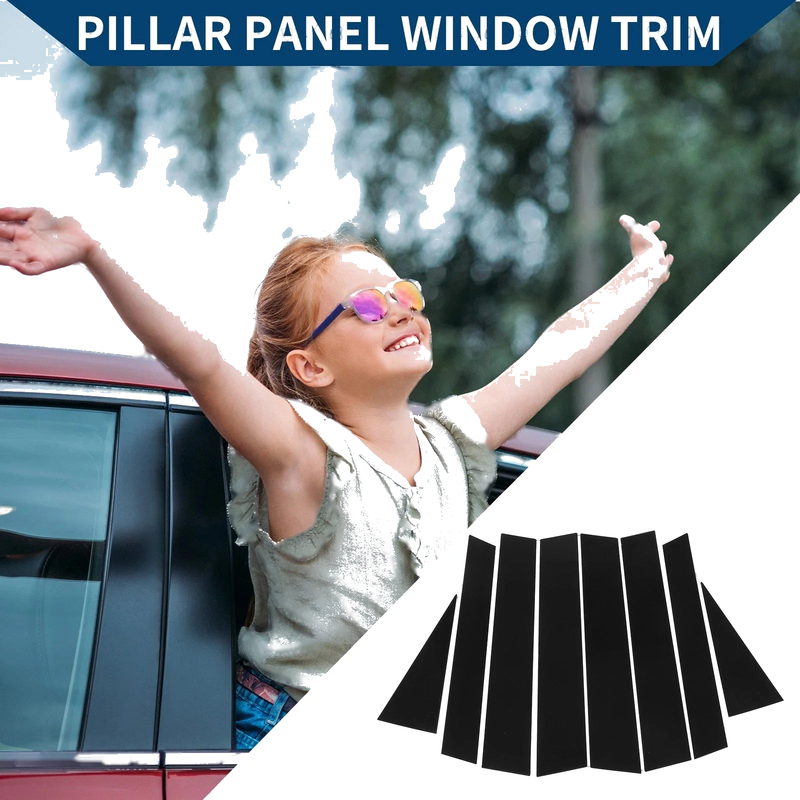 Honda CR-V 8 Pcs Black Car Pillar Window Trim Covers (2017-2023)