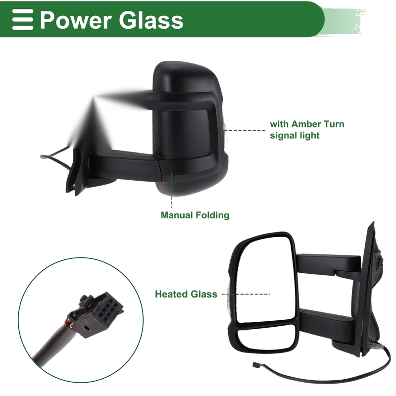 Citroen Jumper Relay Left Side Door Mirror (2006-2023)
