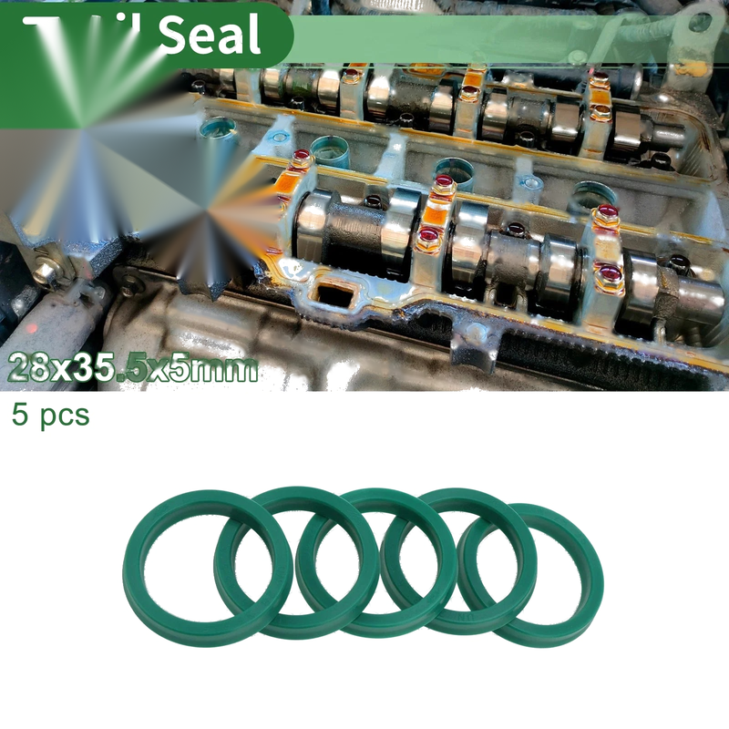 Make Model Oil Seal / 28x35.5x5mm / Rotary Shaft Seal TPU Green