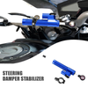 Universal Motorcycle Steering Damper Blue Adjustable Linear Stabilizer