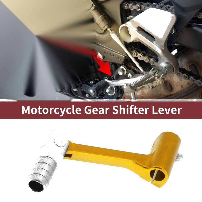 Bosuer Cheetah Gold Tone Silver Tone Folding Gear Shifter Lever