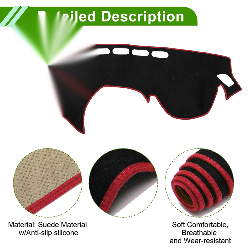 BMW 1 Series F20 (2012 - 2017) Sun Pad Black Red Dashboard Cover Mat