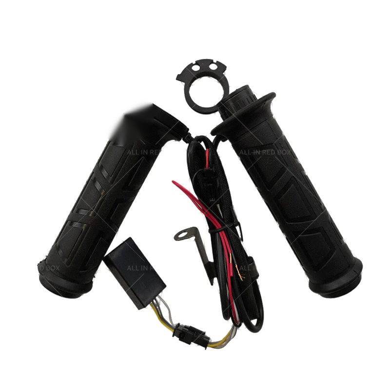 Motorcycle 12V Heated Rubber Handlebar Grips (Fits 22mm 7/8")