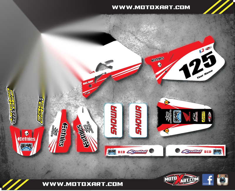 Honda CR 250 (1995-1996) -  Stickers / Decals Full Custom Graphic Kit