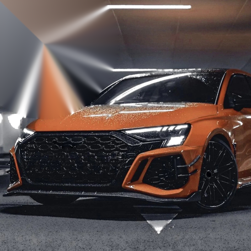 Audi RS3 8Y (2021-2024) Gloss Black Bumper Side Air Vent Trims