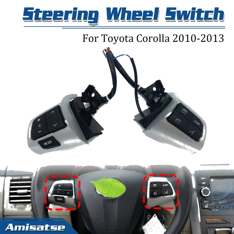 Toyota Corolla 2 x Steering Wheel Control Switches (2010-2013)