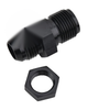 Black Aluminum AN12 Flare Fuel Cell Bulkhead Fitting w/ Washer