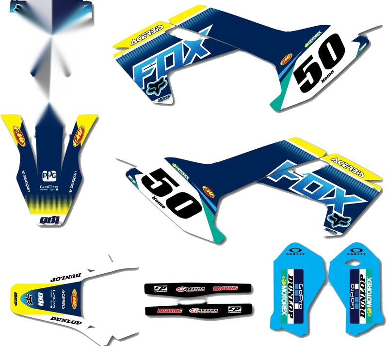 Husqvarna TC 50 Foxy Style Custom Graphics Kit (2017-2023)