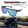 Motorcycle Riding Goggles Green Lens Black Frame Tri-Acetyl Cellulos TR90