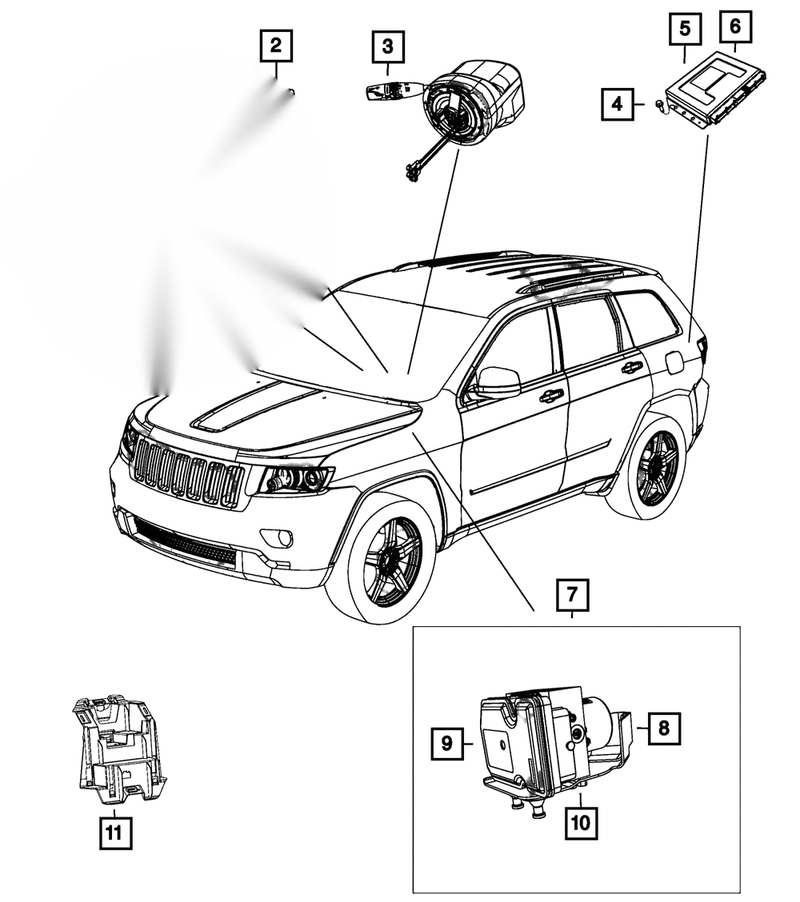 Jeep Grand Cherokee Anti-Lock Brake System Module (2014)