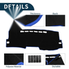 Toyota Corolla (2007-2012) - Black Blue 1 Set Dashboard Cover Mat