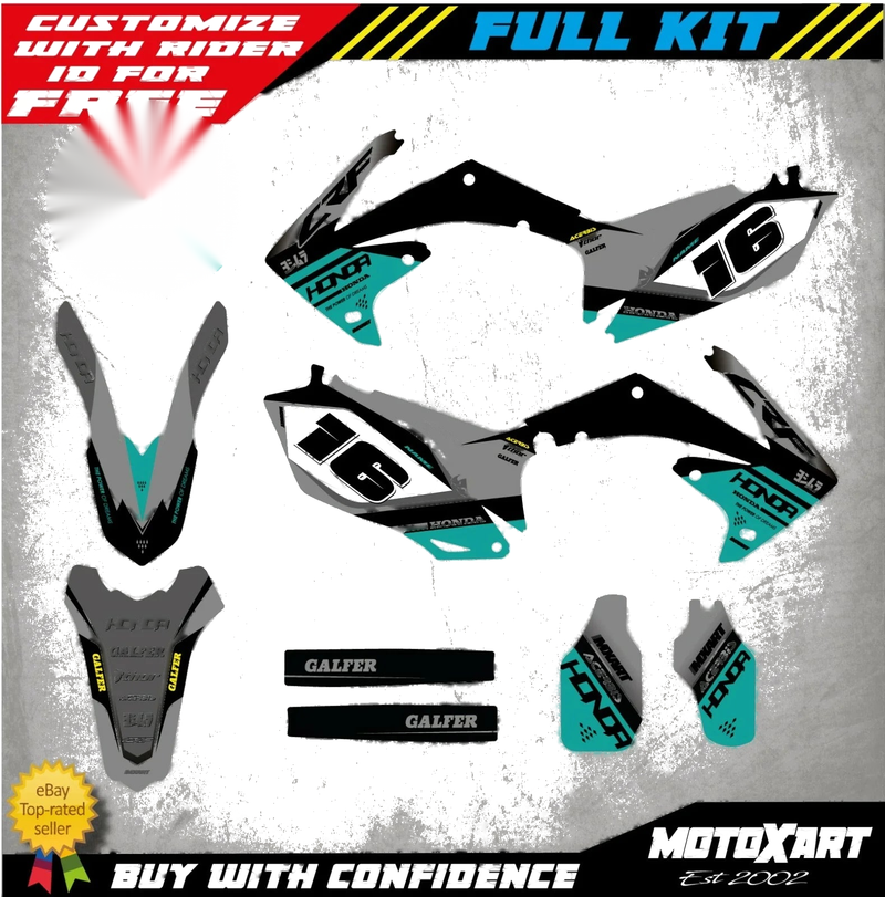 Honda CRF 450 Teal Graphics Decals (2009-2012)