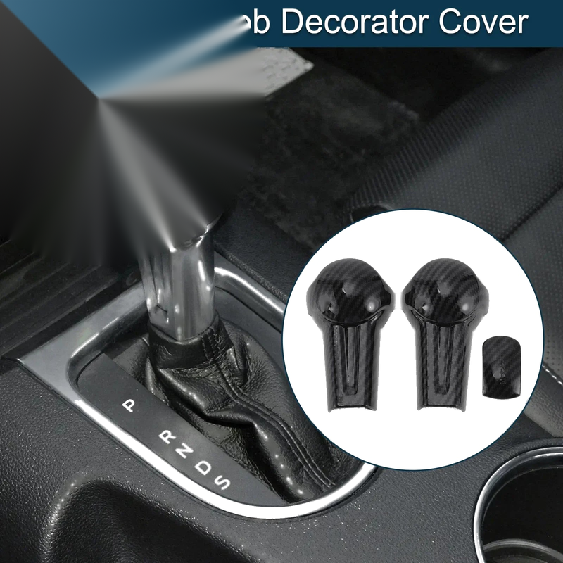 Ford Mustang 2015-2023 Black Decorator Gear Shift Knob Cover