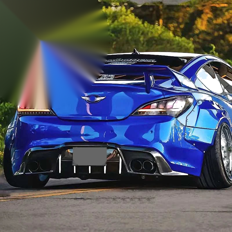 Hyundai Genesis Coupe 2009-2016 Real Carbon Fiber Rear Diffuser Bumper Lip