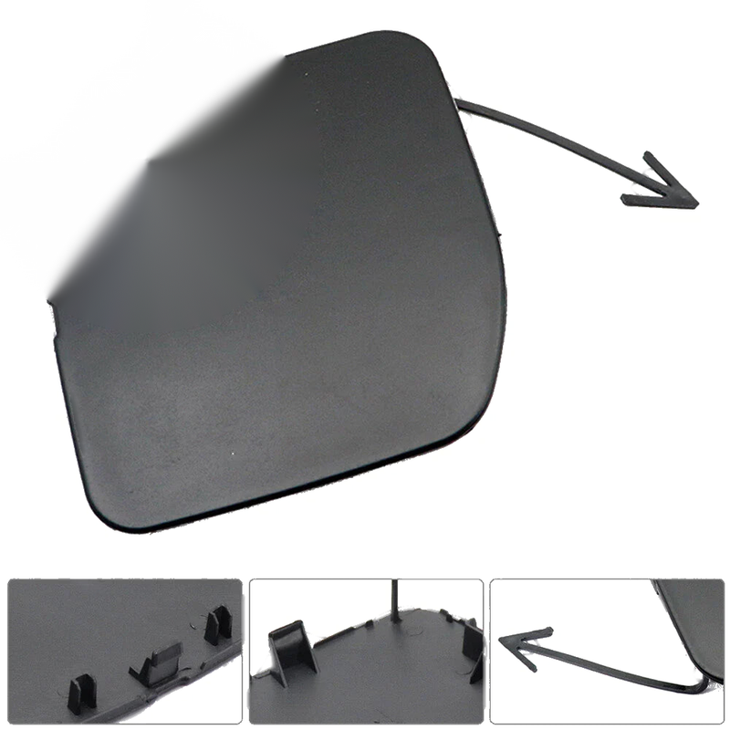 Nissan Versa Front Bumper Tow Hook Cover Cap ABS Black (2015-2016)
