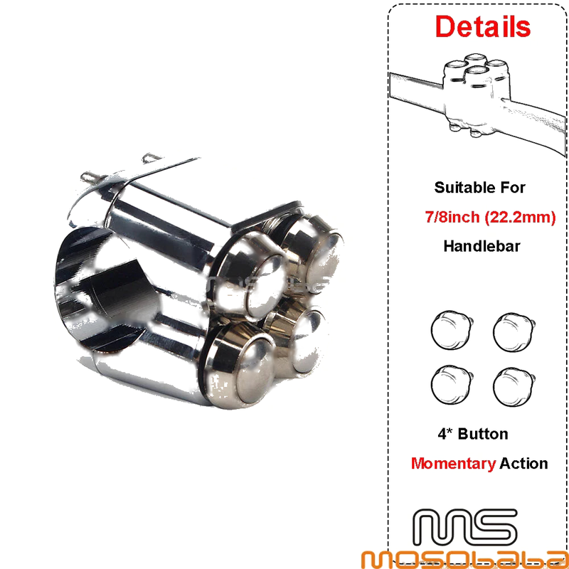 Harley Handlebar Chrome 7/8in Motorcycle Horn Indicator Switch