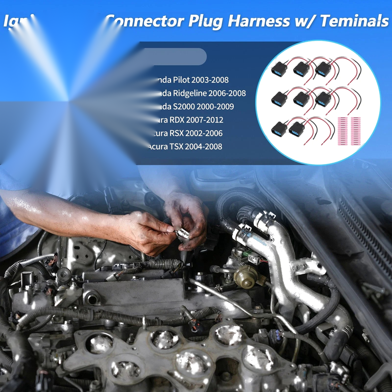 Honda 8 Pcs Ignition Coil Connector Plugs (2001-2005)