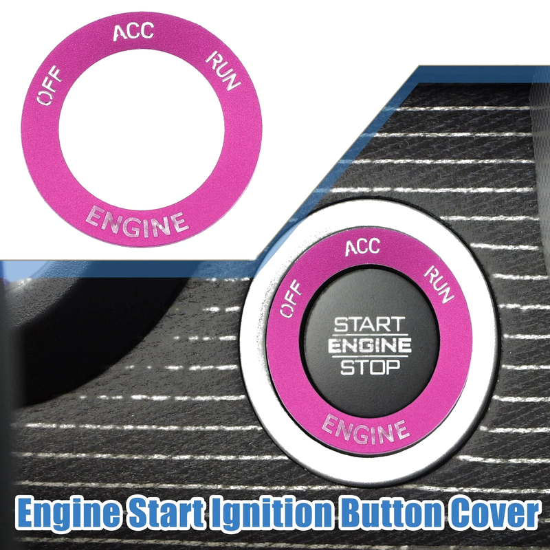 Dodge Charger Challenger Alloy Rose Red Engine Start Button Sticker