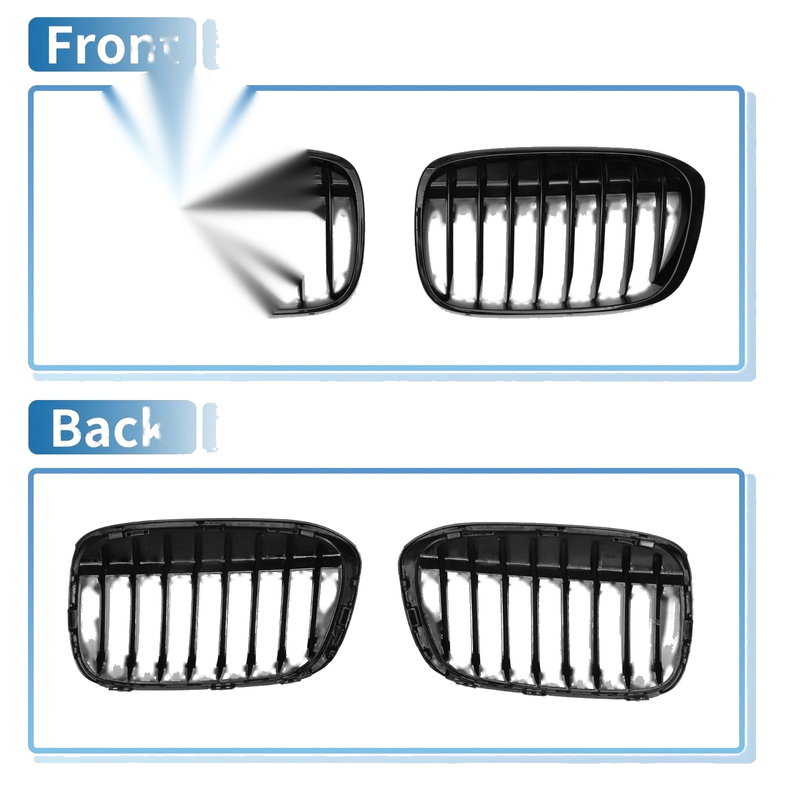 BMW X1 F48 (2016-2022) Gloss Black Front Upper Bumper Grille
